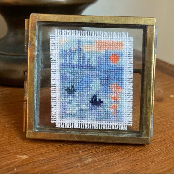 Claude Monet’s “Impression, Sunrise” in Mini Cross Stitch Art - Picture 4 of 5